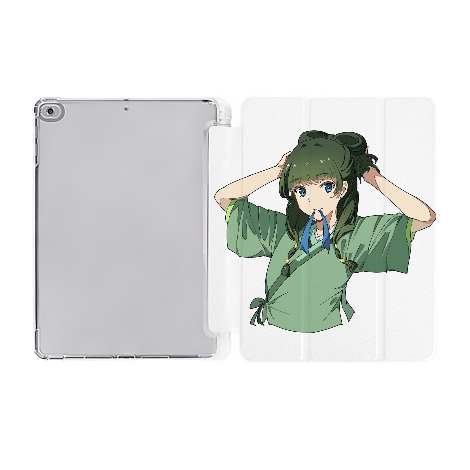 （画像用） 薬屋のひとりごと The Apothecary Diaries IPad ケース ペン収納付き 三つ折りスタンド PUレザー×シリコン 対応機種9.5/10.5/10.9インチ